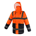 Roupas de segurança reflexiva Fabricação Hi vis Impermea Impermeável Winter Workwear Jackets com revestimento de algodão